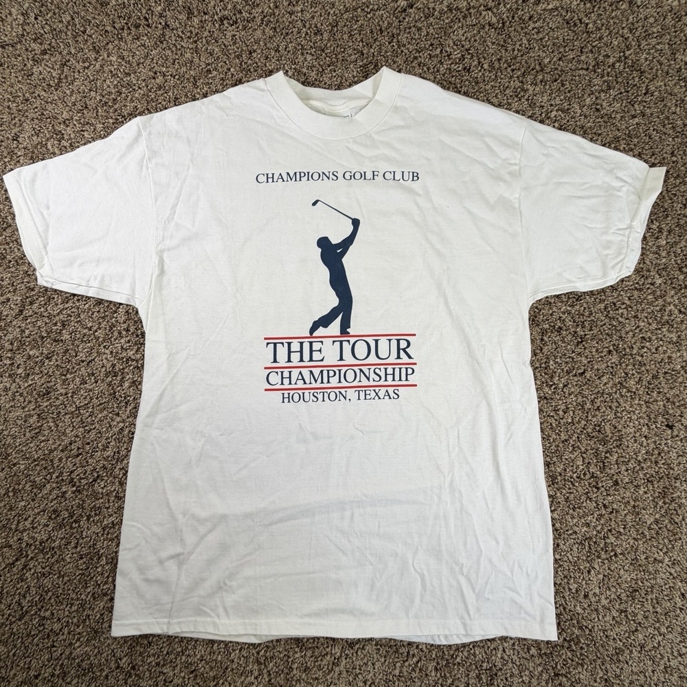 Vintage 1999 Tour Championship Golf T Shirt Tiger Woods Houston TX PGA XL